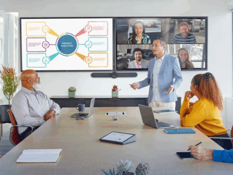 Câmeras com IA: como o rastreamento automático cria experiências de reunião mais humanas?